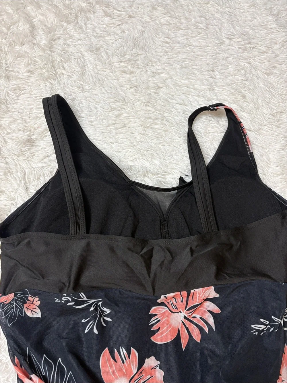 NEW Zando Floral One Piece Swim Dress Mesh Size XXL